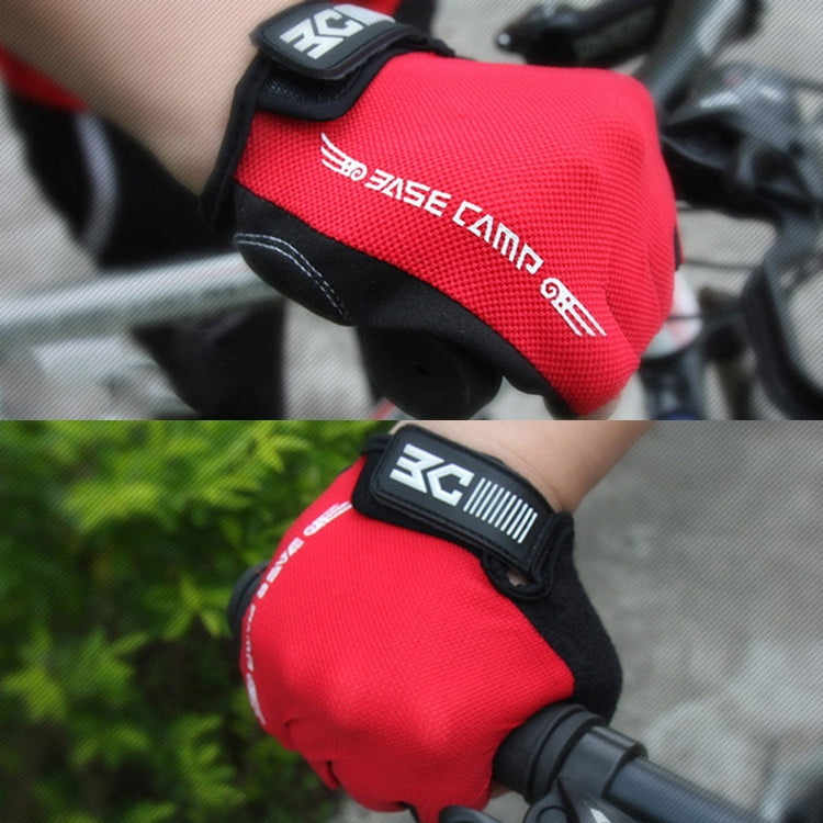 Găng tay nửa ngón xe đạp BaseCamp BC-204, vải Lycra, Kích thước: M, Kích thước: M
