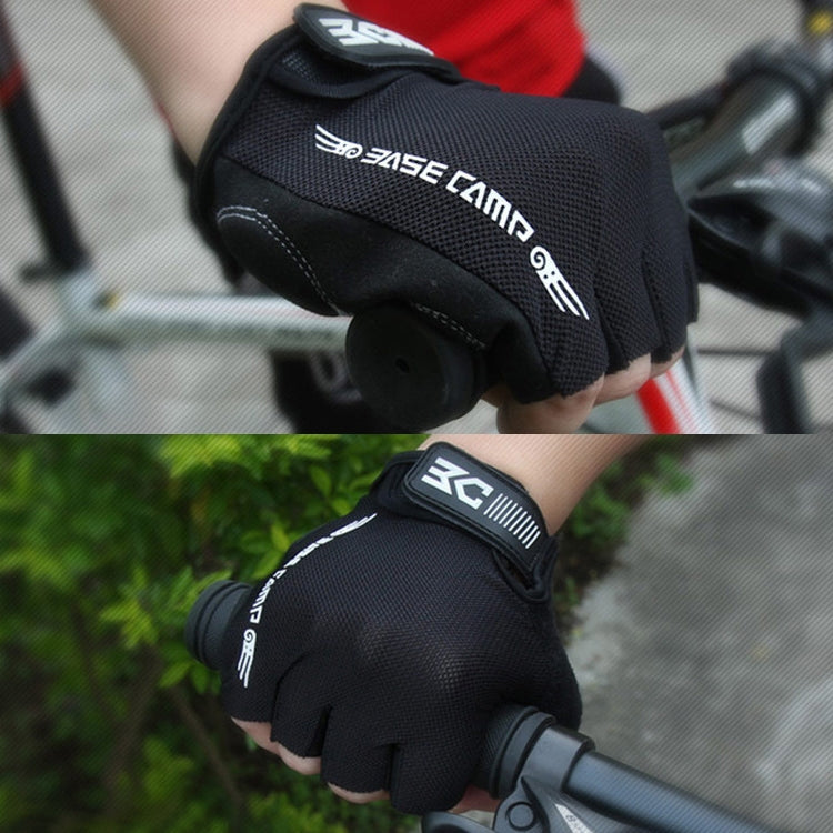 Găng tay nửa ngón xe đạp BaseCamp BC-204, vải Lycra, Kích thước: XL, Kích thước: XL