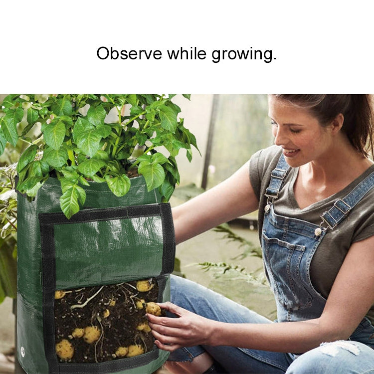 Túi PE trồng khoai tây 7 gallon, túi trồng rau, dụng cụ làm vườn nông trại, kích thước: 30cm x 35cm
