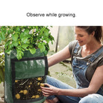 Túi PE trồng khoai tây 10 gallon, túi trồng rau, dụng cụ làm vườn nông trại, kích thước: 35cm x 45cm