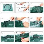 Túi đựng lá rụng vườn PP 132 gallon 500L, túi rác xanh, kích thước: 80cm x 100cm, 500L