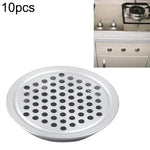 10 cái Lỗ Thoáng Tròn Tủ Bếp Bề Mặt Phẳng 25mm Lưới Che Bằng Thép Không Gỉ Có Lỗ Nhỏ, 25mm Phẳng