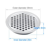 10 cái Lỗ Thoáng Tròn Tủ Bếp Bề Mặt Phẳng 29mm Lưới Che Bằng Thép Không Gỉ Có Lỗ Nhỏ, 29mm Phẳng