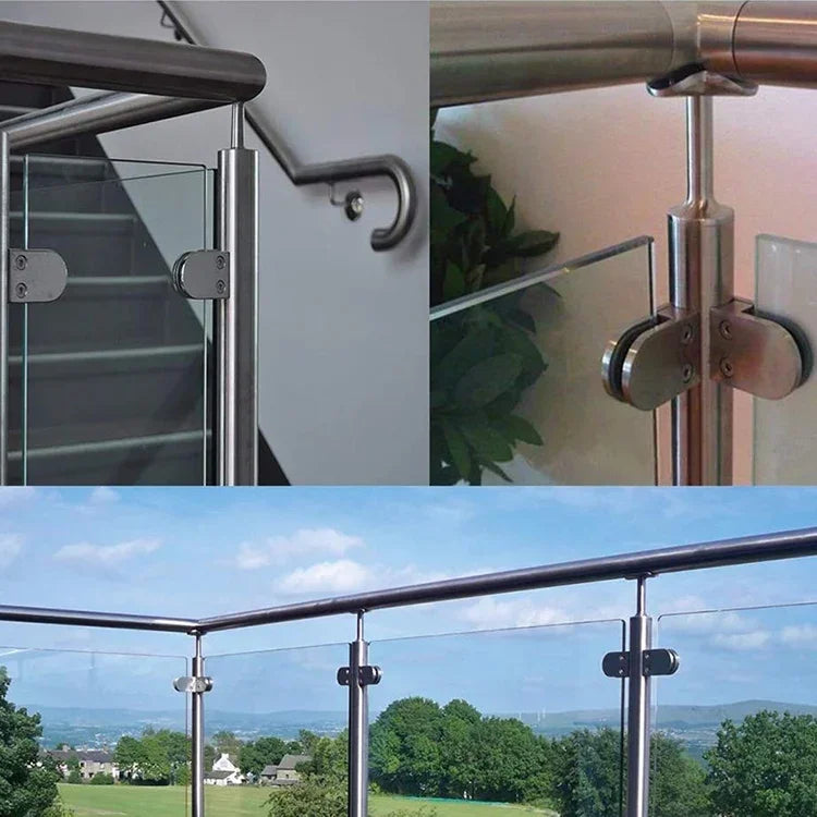 Kẹp Cố Định Đáy Phẳng 9-14mm Đánh Bóng Mờ Thép Không Gỉ 201 Kẹp Kính Gỗ Bảng Tầng Giá Đỡ, 9-14mm, Đáy Phẳng, Thép Không Gỉ 201