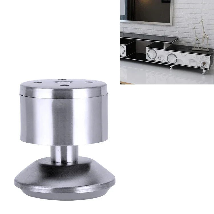 Chân tủ, sofa, đồ nội thất bằng cột thép không gỉ dày, vân dây, chiều cao: 60mm