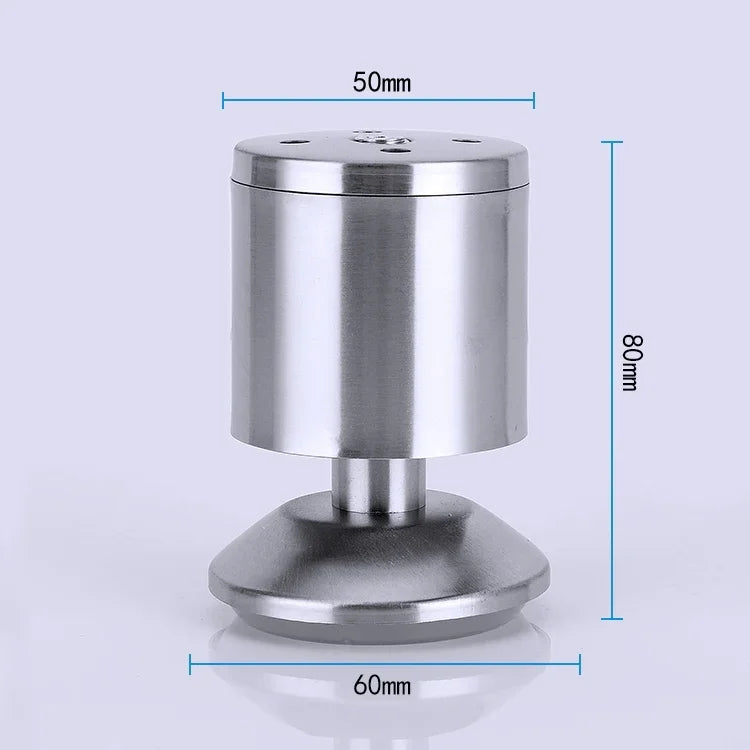 Chân tủ, sofa, đồ nội thất bằng cột thép không gỉ dày, vân dây, chiều cao: 80mm