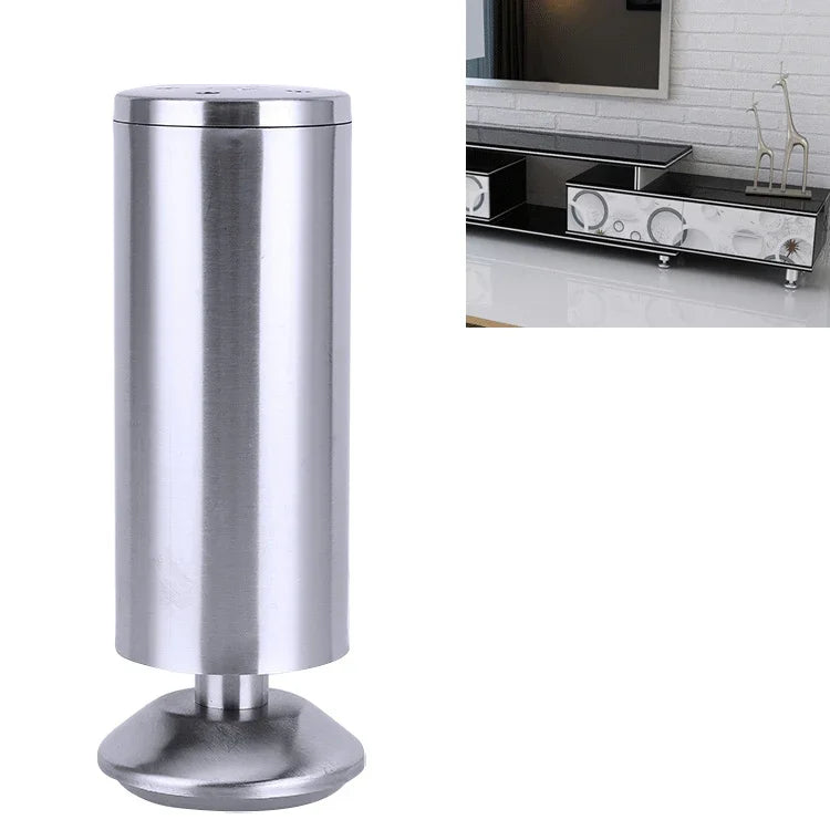 Chân tủ, sofa, đồ nội thất bằng cột thép không gỉ dày, vân dây, chiều cao: 150mm