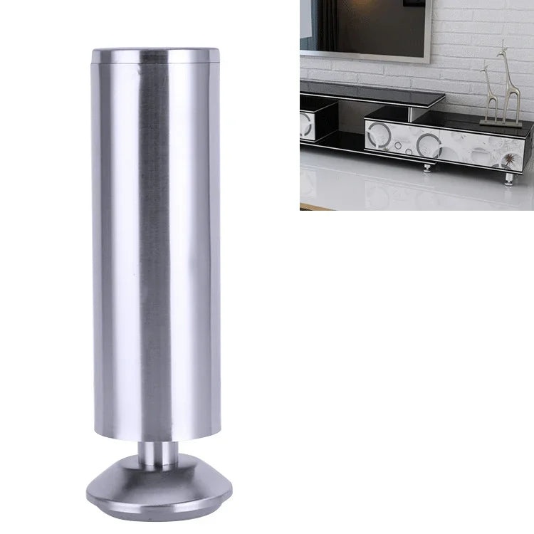 Chân tủ, sofa, đồ nội thất bằng cột thép không gỉ dày, vân dây, chiều cao: 180mm