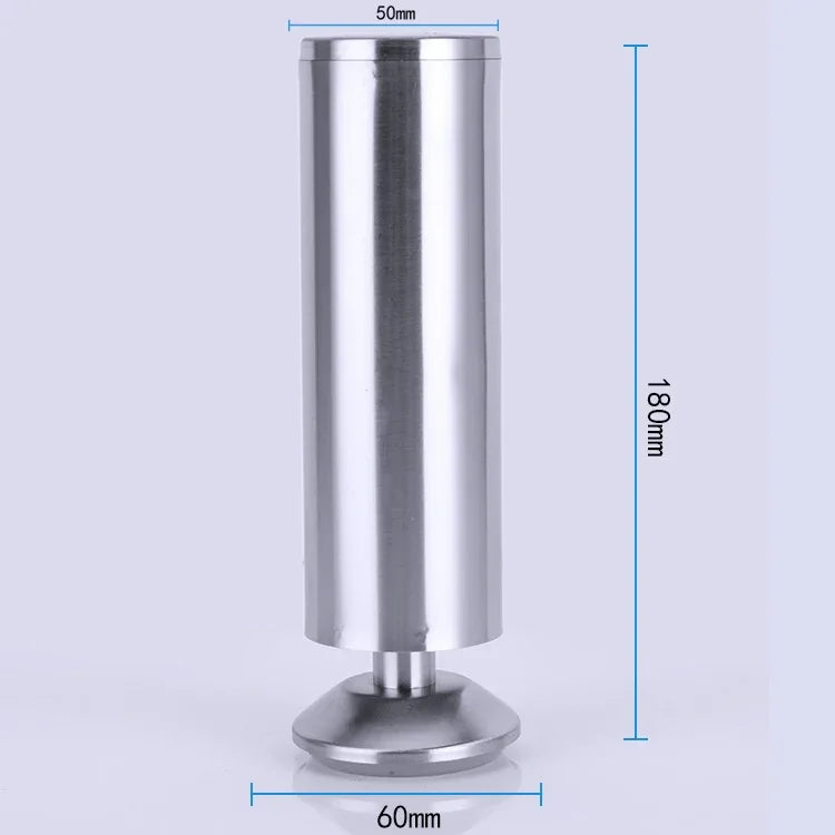 Chân tủ, sofa, đồ nội thất bằng cột thép không gỉ dày, vân dây, chiều cao: 180mm