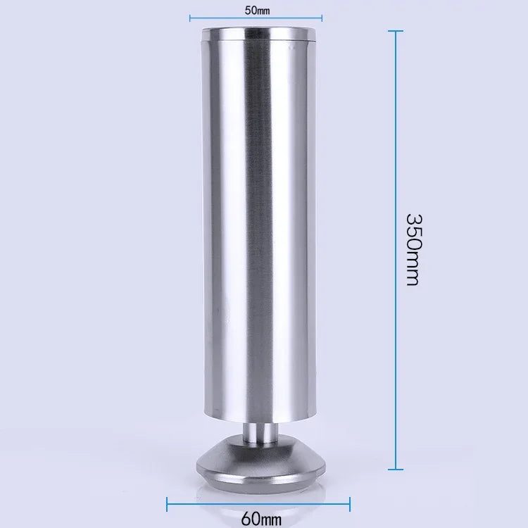 Chân tủ, sofa, đồ nội thất bằng cột thép không gỉ dày, vân dây, chiều cao: 350mm
