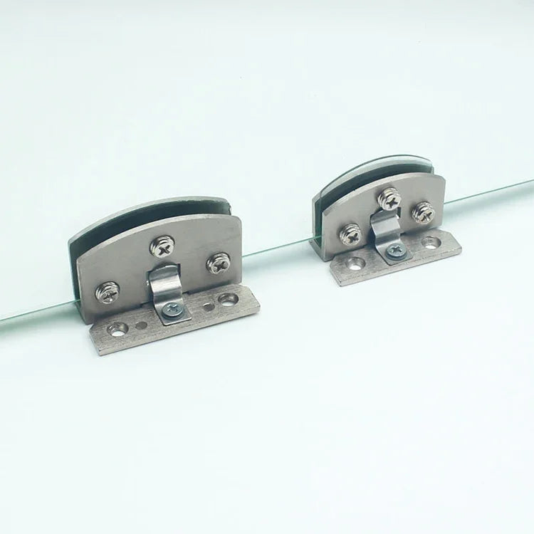Bản lề kính bề mặt chải không lỗ hở, Kích thước: S, 3-7mm, S
