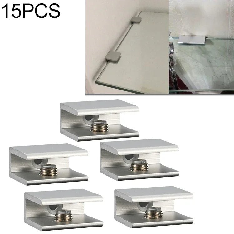 15 cái kẹp cố định kính hợp kim nhôm một lỗ, S, 8mm, S, 8mm