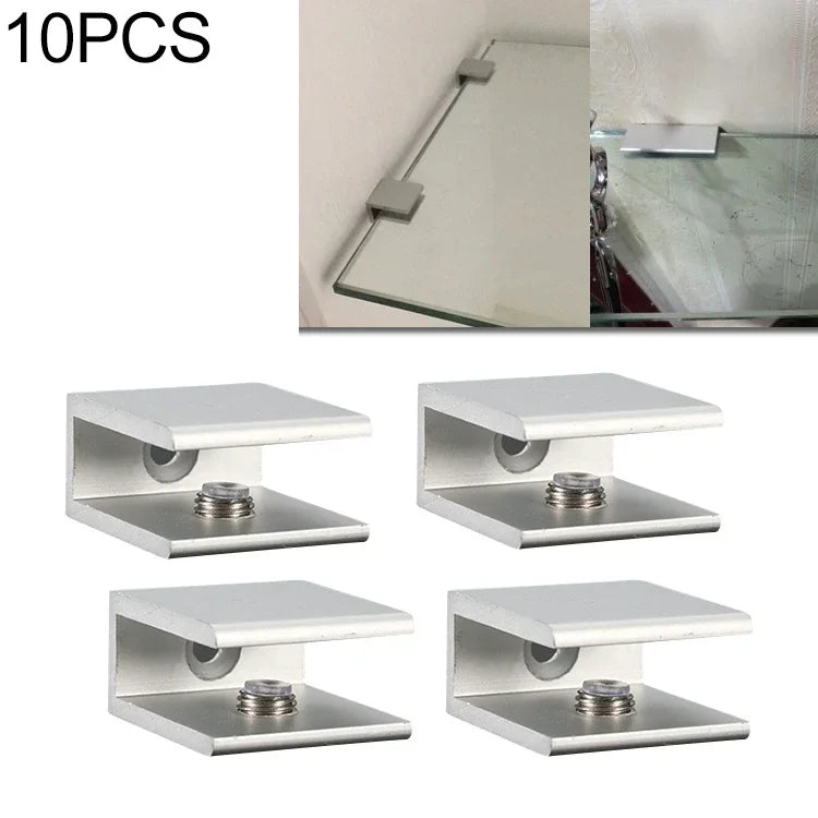 10 cái kẹp cố định kính hợp kim nhôm một lỗ, S, 10mm, S, 10mm