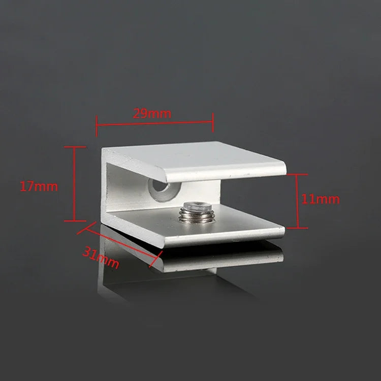 10 cái kẹp cố định kính hợp kim nhôm một lỗ, S, 10mm, S, 10mm