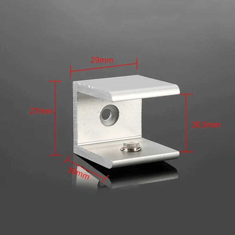 10 cái kẹp cố định kính hợp kim nhôm một lỗ, S, 20mm, S, 20mm