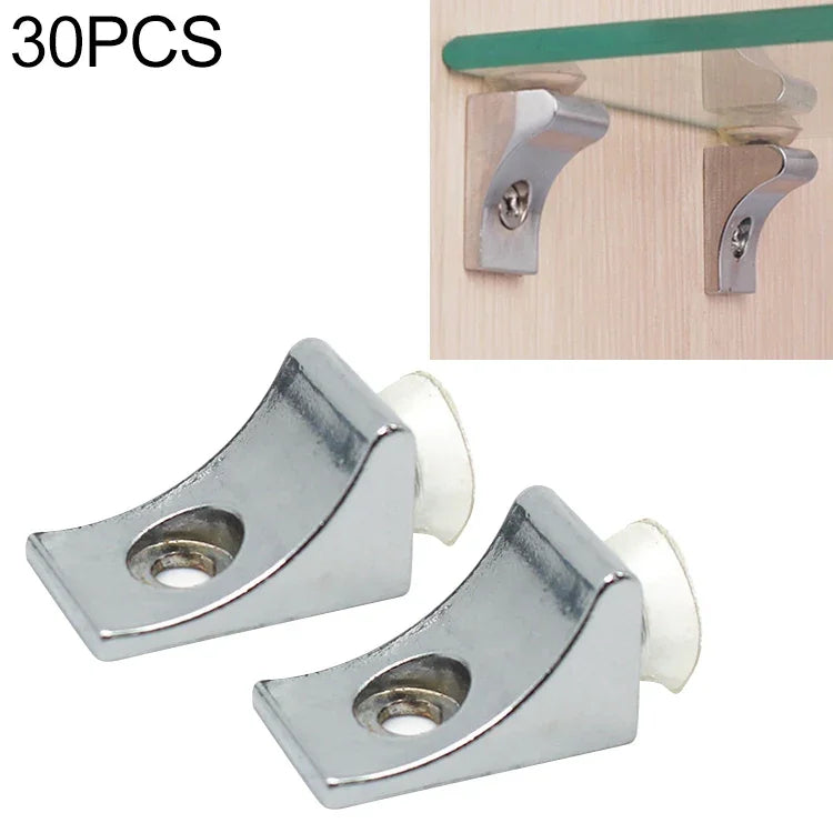 30 cái giá đỡ tấm hút lớp sáng hợp kim kẽm góc vuông lớn dày, Trọng lượng: 12.2g, Góc vuông lớn