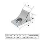 30 cái giá đỡ tấm hút lớp sáng hợp kim kẽm góc vuông lớn dày, Trọng lượng: 12.2g, Góc vuông lớn