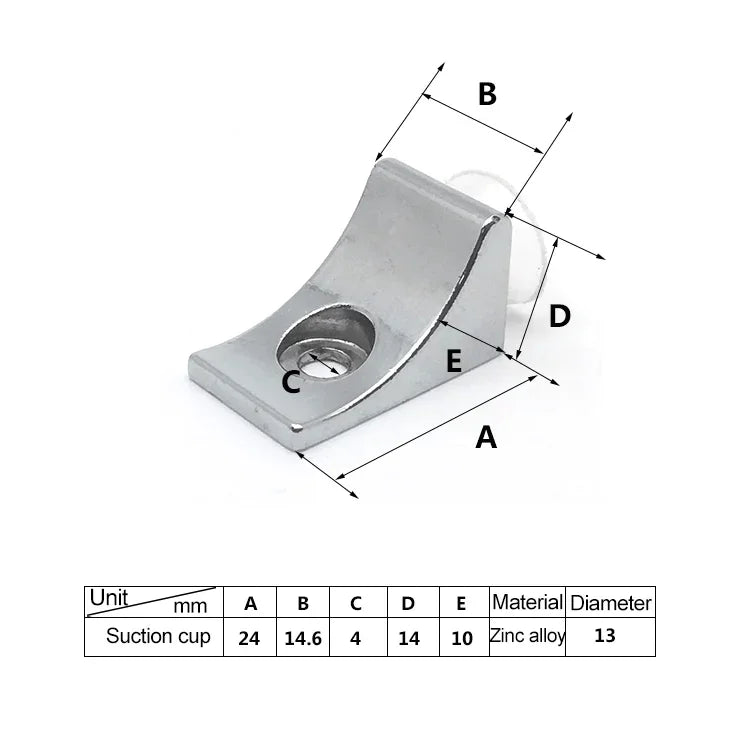 30 cái giá đỡ tấm hút lớp sáng hợp kim kẽm góc vuông lớn dày, Trọng lượng: 12.2g, Góc vuông lớn