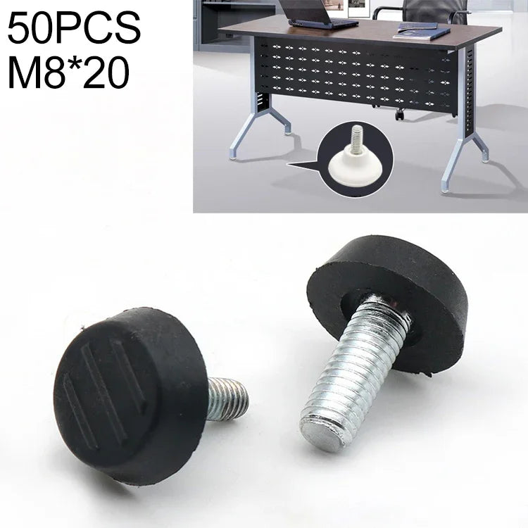 50 cái đế chân điều chỉnh vít hỗ trợ đồ nội thất, M8x20, M8x20