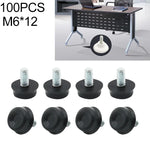 100 cái đế chân điều chỉnh vít hỗ trợ đồ nội thất, M6x12, M6x12