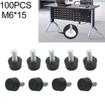 100 cái đế chân điều chỉnh vít hỗ trợ đồ nội thất, M6x15, M6x15