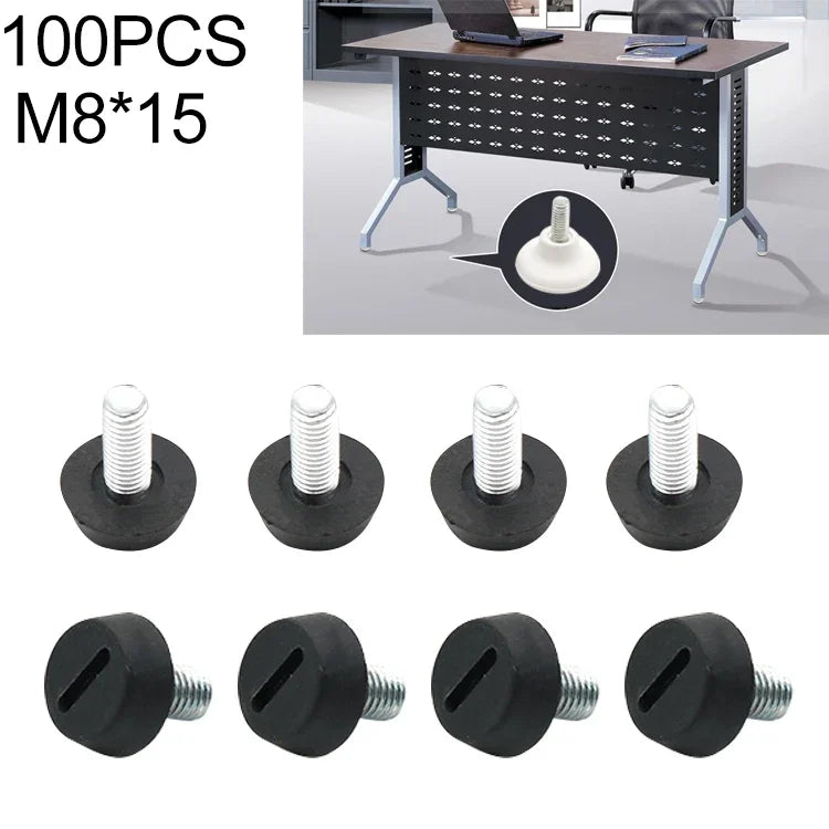 100 miếng Đế Chân Điều Chỉnh Chân Đỡ Đồ Nội Thất, M8x15, M8x15