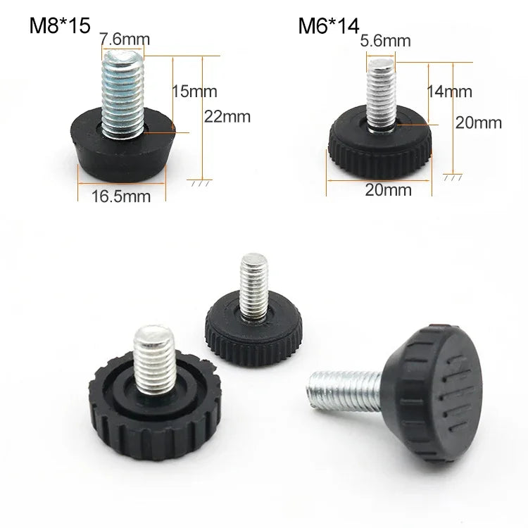 100 miếng Đế Chân Điều Chỉnh Chân Đỡ Đồ Nội Thất, M8x15, M8x15
