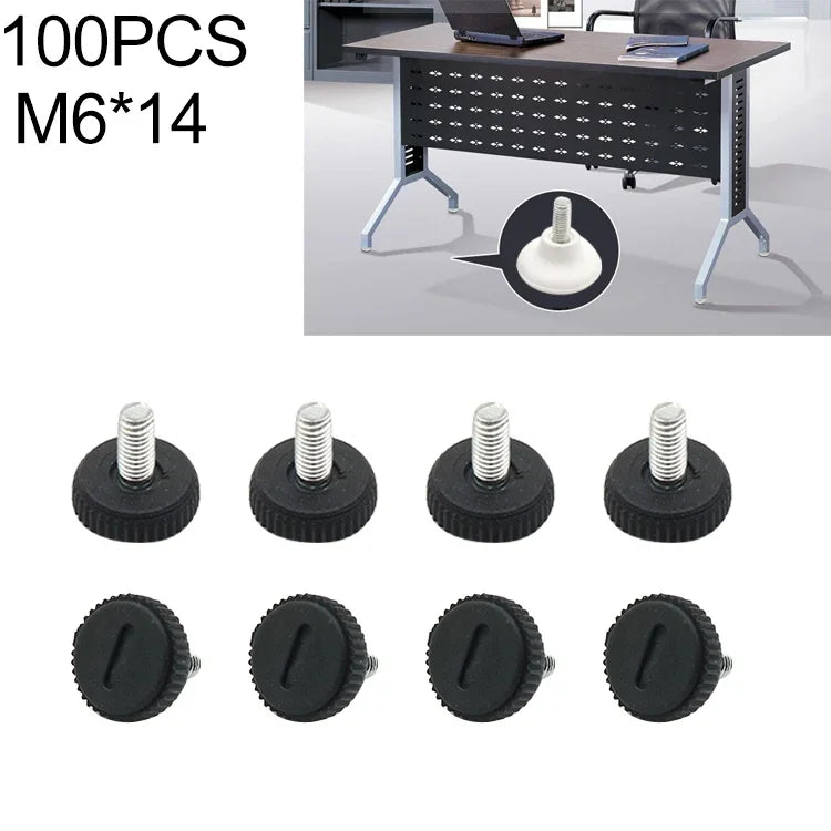100 miếng Đế Chân Điều Chỉnh Chân Đỡ Đồ Nội Thất, M6x14, M6x14