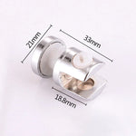 10 miếng Kẹp Kính Trụ 8mm Liên Kết Giá Đỡ Cố Định Hợp Kim Kẽm Sáng Bóng có Đế, Trụ 8mm, có Đế