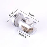 10 miếng Kẹp Kính Trụ 12mm Liên Kết Giá Đỡ Cố Định Hợp Kim Kẽm Sáng Bóng có Đế, Trụ 12mm, có Đế