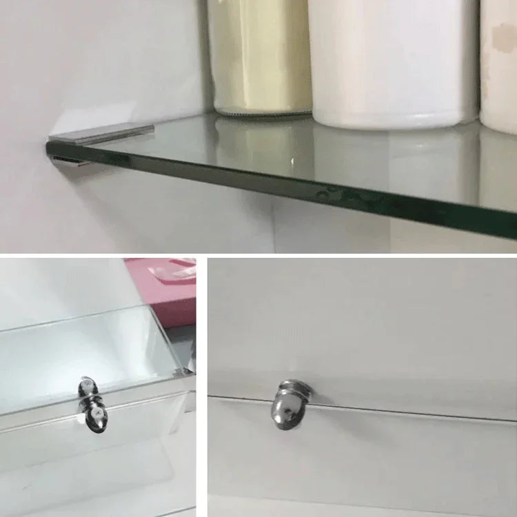 Kẹp Kính Hình Vuông Liên Kết Giá Đỡ Cố Định Hợp Kim Kẽm Sáng Bóng, Kích Thước: L, Hình Vuông, Kích Thước: L