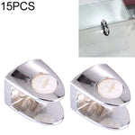 15 miếng Kẹp Kính Đinh Liên Kết Giá Đỡ Cố Định Hợp Kim Kẽm Sáng Bóng, Đinh