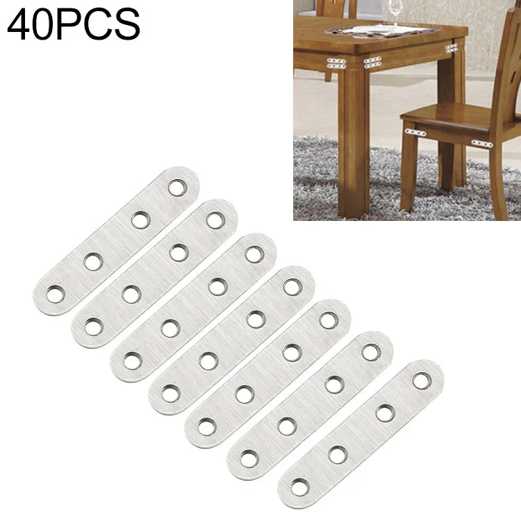 40 miếng Mã Liên Kết Thép Không Gỉ Mảnh Nối Thẳng, Số: 4, 4