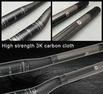 Ghi đông xe đạp đường trường sợi carbon nguyên chất TOSEEK, kích thước: 620mm (mờ), 620mm