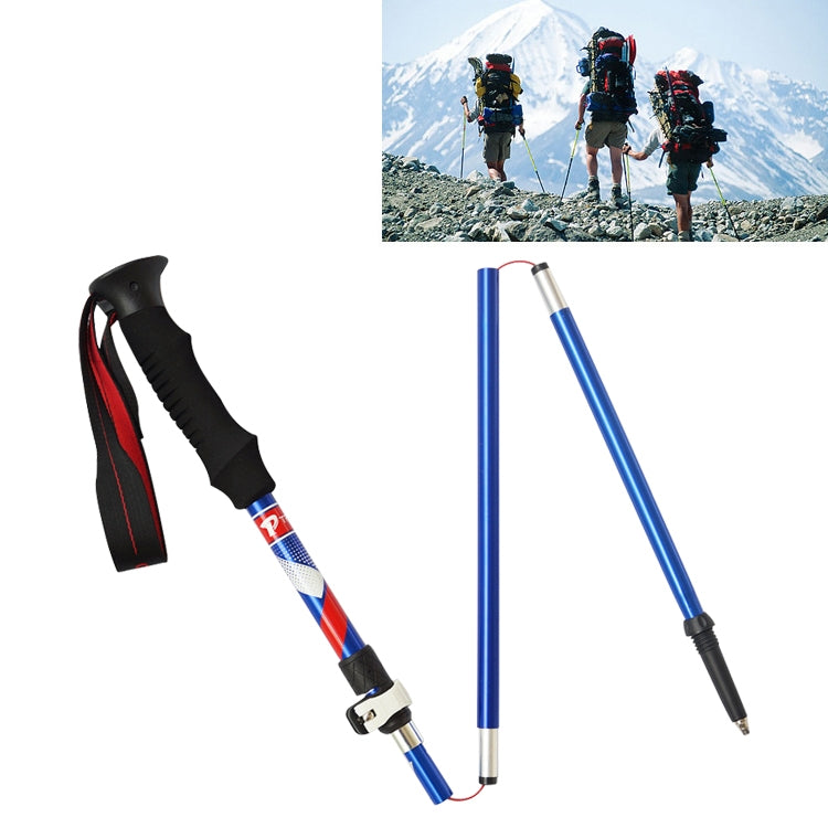 Gậy leo núi hợp kim nhôm gập gọn 5 khớp, chiều dài gập: 35CM (Đen), chiều dài gập: 35CM (Xanh lá), chiều dài gập: 35CM (Xanh dương), chiều dài gập: 35CM (Đỏ)