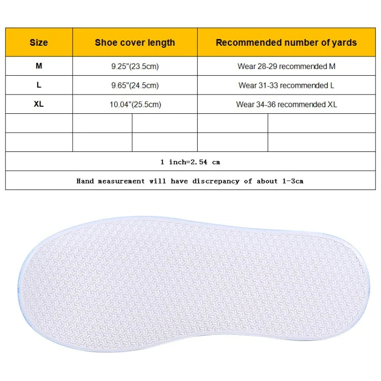 Bao giày trẻ em thời trang PVC chống trượt, chống thấm, đế dày kích thước M, Kích thước M