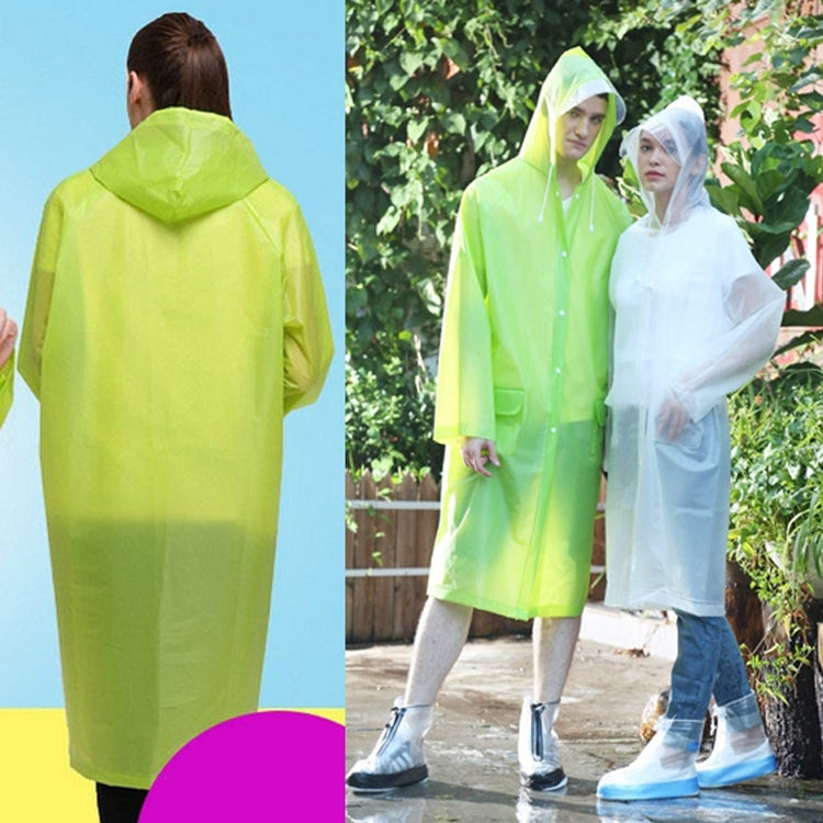 Áo mưa trong suốt nhẹ nhàng thời trang người lớn EVA mờ có mũ lớn và túi Kích thước: M, Kích thước: M