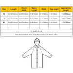 Áo mưa trong suốt mờ nhẹ dành cho người lớn thời trang EVA có mũ lớn và túi Size: XL, Size: XL