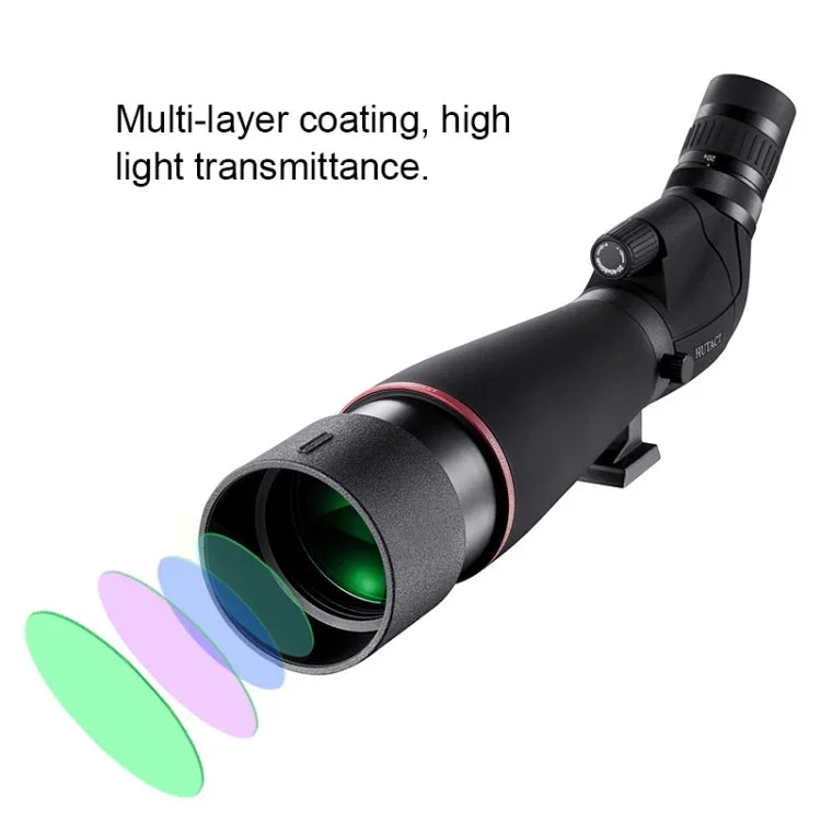 Kính đơn phóng đại zoom quan sát ban đêm độ phân giải cao HTK-72 20x-60x dùng cho cắm trại ngoài trời quan sát chim có chân đế, 20 x 60