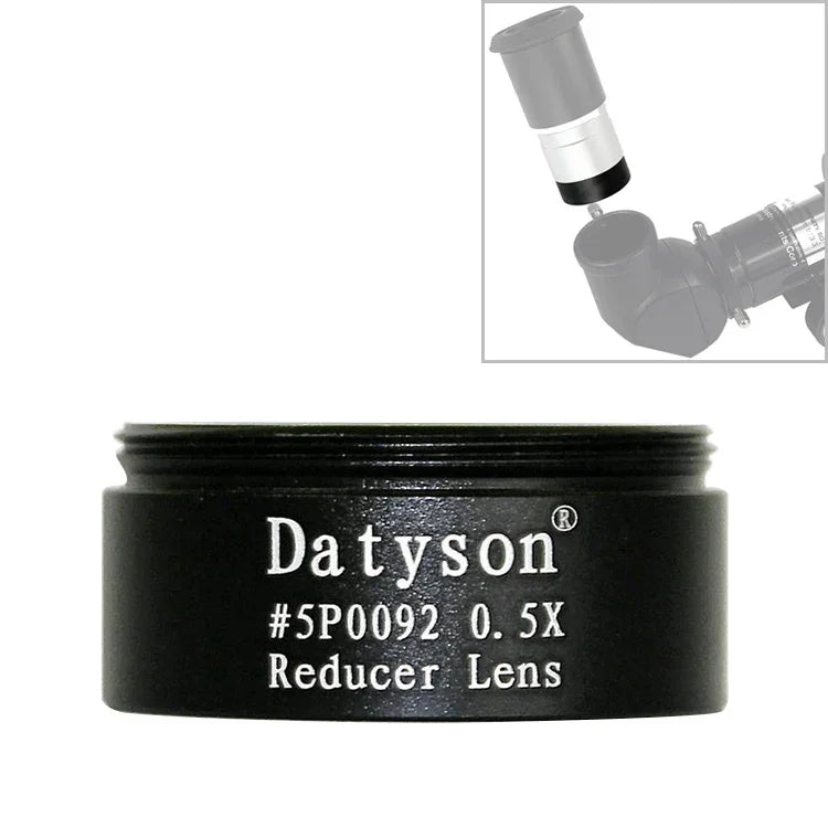 Phụ kiện kính thiên văn ren thô Datyson 5P0092, 1.25 inch, thấu kính giảm tiêu cự 0.5X, thấu kính giảm công suất, 5P0092 ren thô