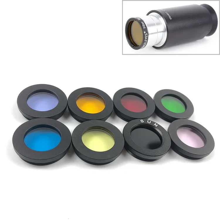 Phụ kiện kính thiên văn Datyson bộ lọc hành tinh mặt trăng tinh vân 1.25 inch phiên bản trung tính, bộ 8 màu, bộ 8 màu