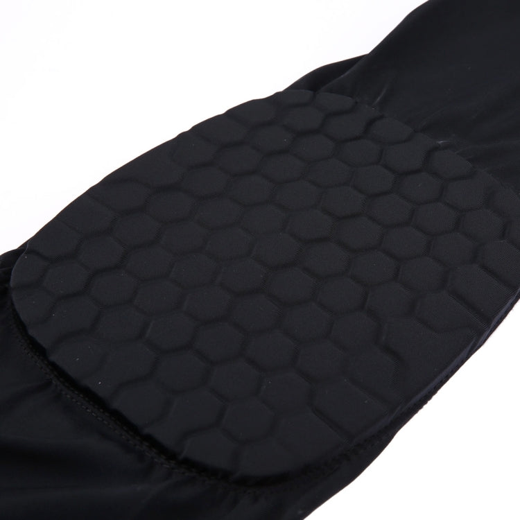 1 cái bảo vệ đầu gối thể thao chống va đập hình tổ ong bằng Lycra co giãn, phiên bản dài, kích thước: XL, XL