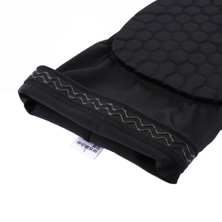 1 cái bảo vệ đầu gối thể thao chống va đập hình tổ ong bằng Lycra co giãn, phiên bản dài, kích thước: XL, XL