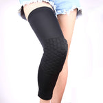 1 cái bảo vệ đầu gối thể thao chống va đập hình tổ ong bằng Lycra co giãn, phiên bản dài, kích thước: XL, XL