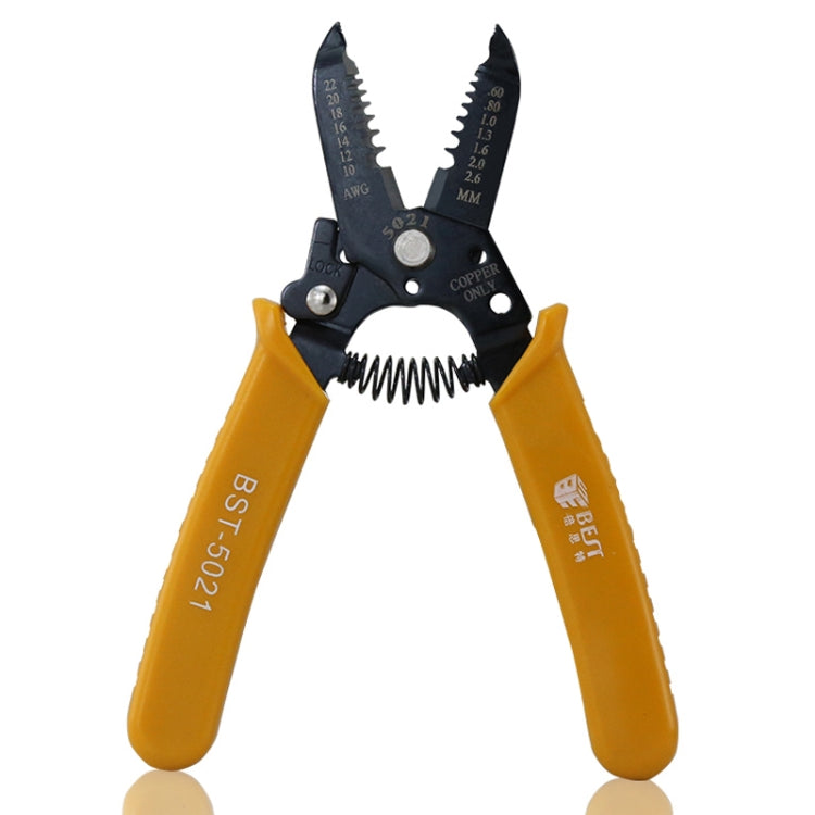 BEST-5021 0.6 ~ 2.6mm Portable Crimper Cable Stripping Wire Stripping Pliers, BEST-5021