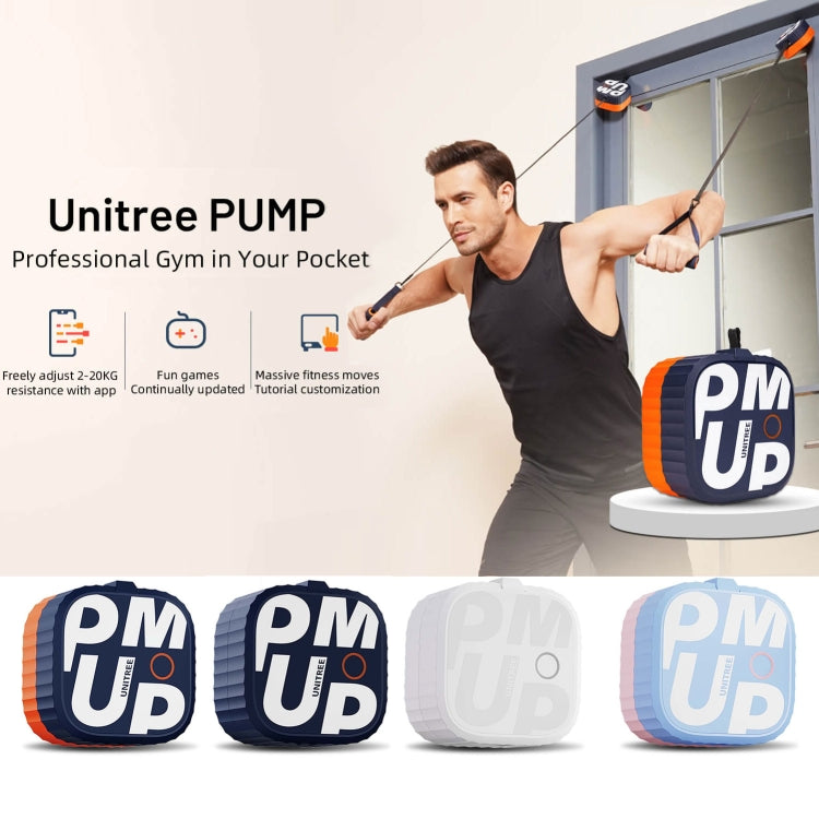 Unitree bơm tập gym tại nhà di động máy cáp điều chỉnh lực 4.4-44lbs, bơm (xanh đậm), bơm (xanh cam), bơm (trắng), bơm (hồng)
