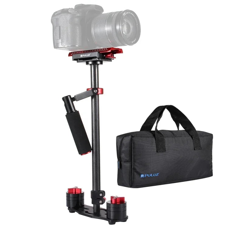 Bộ ổn định cầm tay bằng sợi carbon PULUZ 38.5-61cm cho DSLR & DV Video kỹ thuật số & máy ảnh, Tải trọng: 0.5-3kg, P60T Xanh, P60T Đỏ
