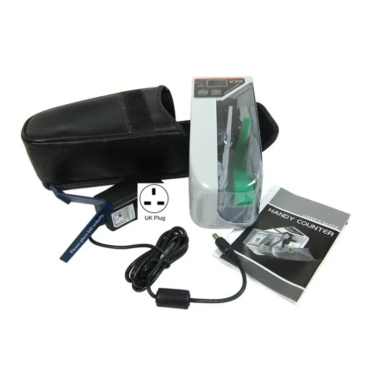 Máy đếm tiền giấy đa năng mini V30, phích cắm Anh, phích cắm Anh