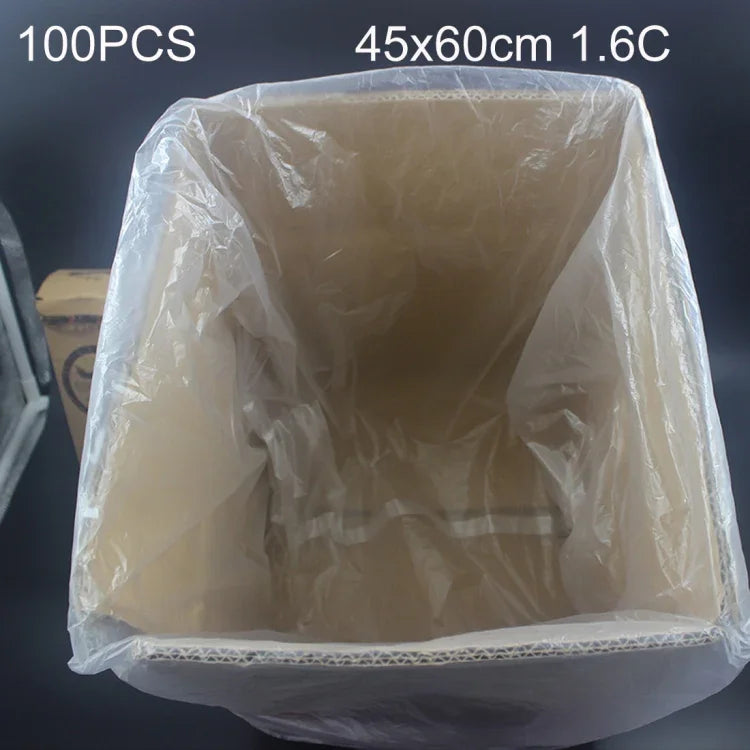 100 túi đóng gói nhựa PE chống bụi chống ẩm 1.6C, kích thước: 45cm x 60cm, 45cm x 60cm
