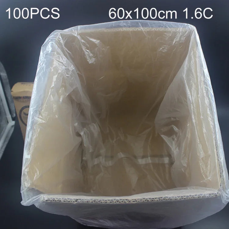 100 túi nhựa PE chống bụi chống ẩm, kích thước: 60cm x 100cm, 60cm x 100cm